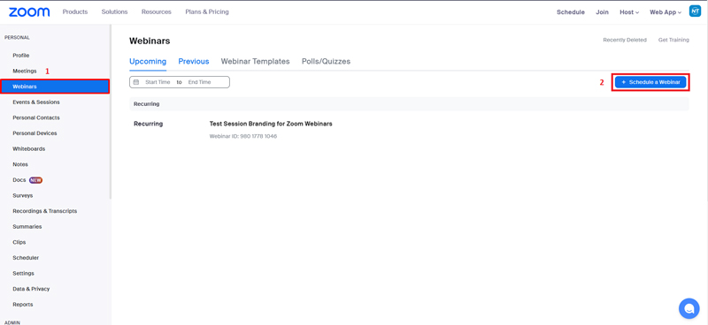 Cách lên lịch hội thảo trên web với đăng ký trên Zoom