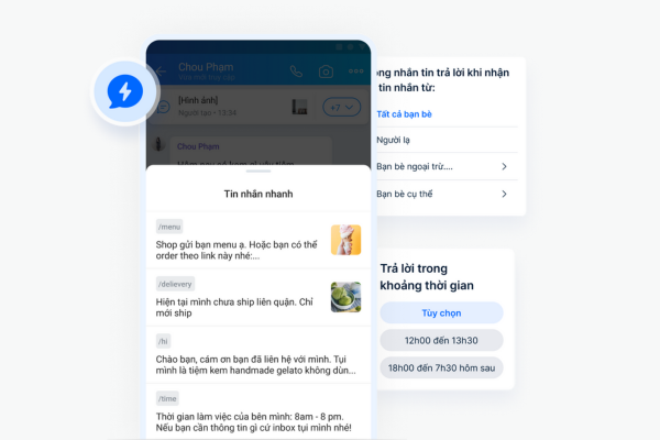 Tin nhắn tự động, tin nhắn nhanh