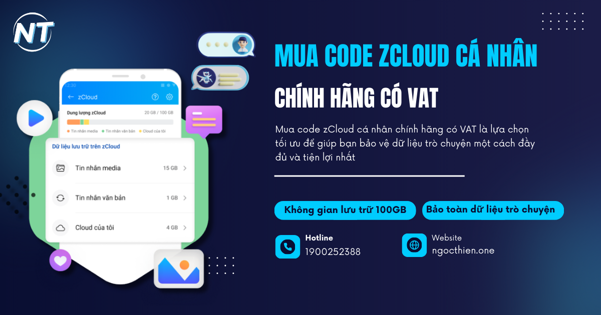 Mua code zCloud cá nhân chính hãng có VAT