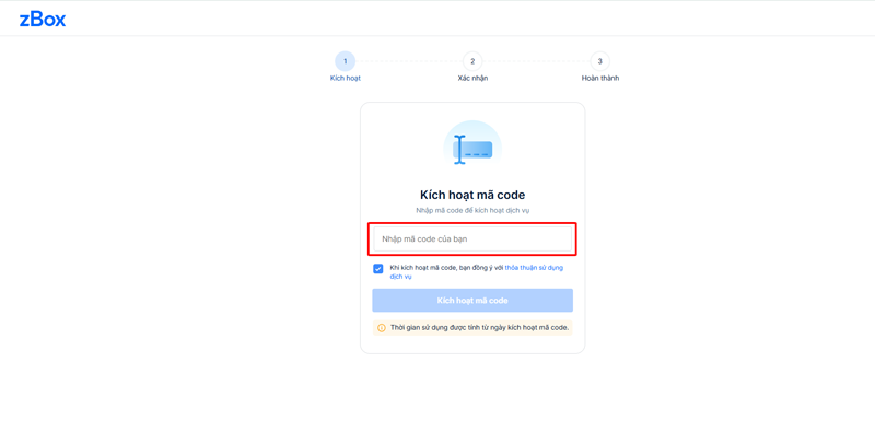 Các bước mua code nâng cấp zCloud Zalo tại NTO
