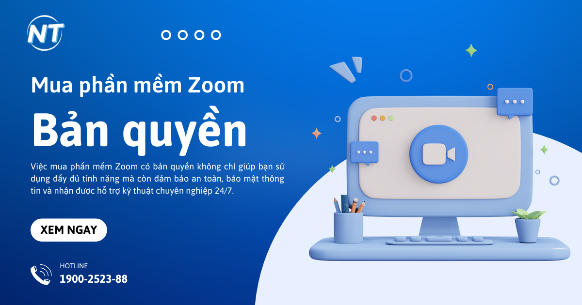 Mua phần mềm Zoom có bản quyền hỗ trợ kỹ thuật 24/7