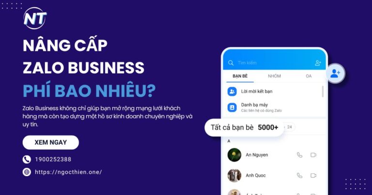 Nâng cấp Zalo Business phí bao nhiêu?