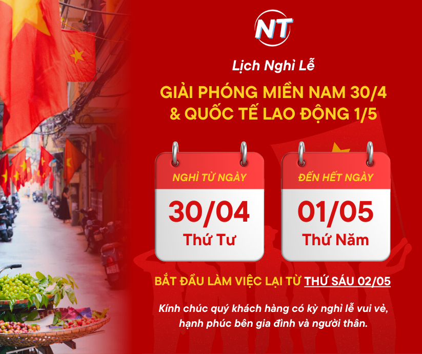 Thông báo nghỉ lễ 30/4 & 1/5/2025