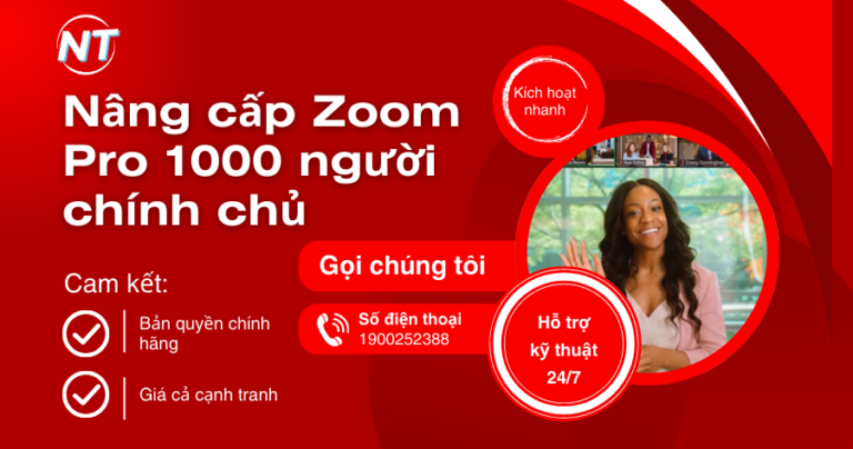 Nâng cấp Zoom Pro 1000 người chính chủ