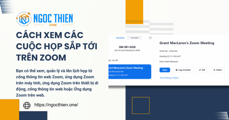 Cách xem các cuộc họp sắp tới trên Zoom