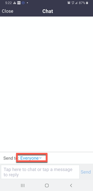 Bên cạnh phần Send to: [Gửi đến:], nhấn vào danh sách sổ xuống.
