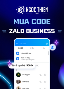 Ngọc Thiên One cung cấp bản quyền code Zalo Business chính hãng, đảm bảo minh bạch, đầy đủ tính năng và hỗ trợ kỹ thuật tận tâm.
